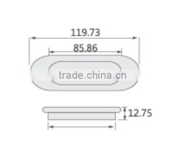 long oval embeded pull handle decorative knobscabinet hanldes from Guangzhou Hardware