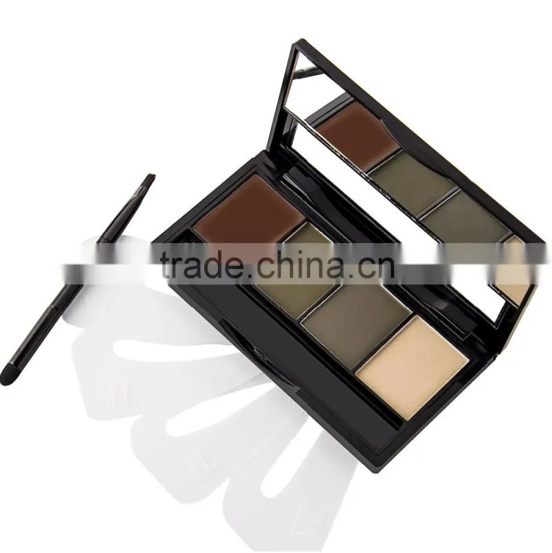 value makers logo 4 Color Eyebrow Powder Palette and eyebrow stencil