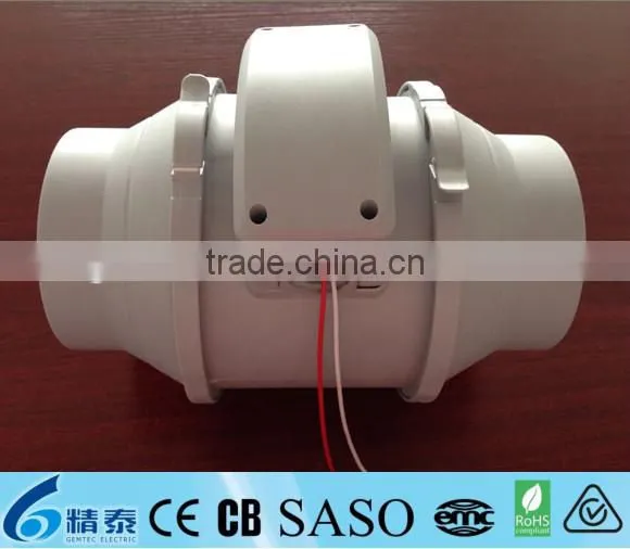 Ball Bearing Motor Plastic Mix-Flow Inline Duct Fan