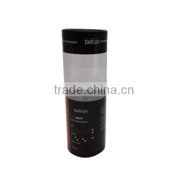 Paper and transparent PVC material cylinder display box for towel packing