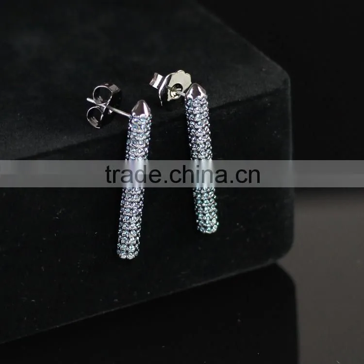 Kingman fashion gold earring models with shiny crystal