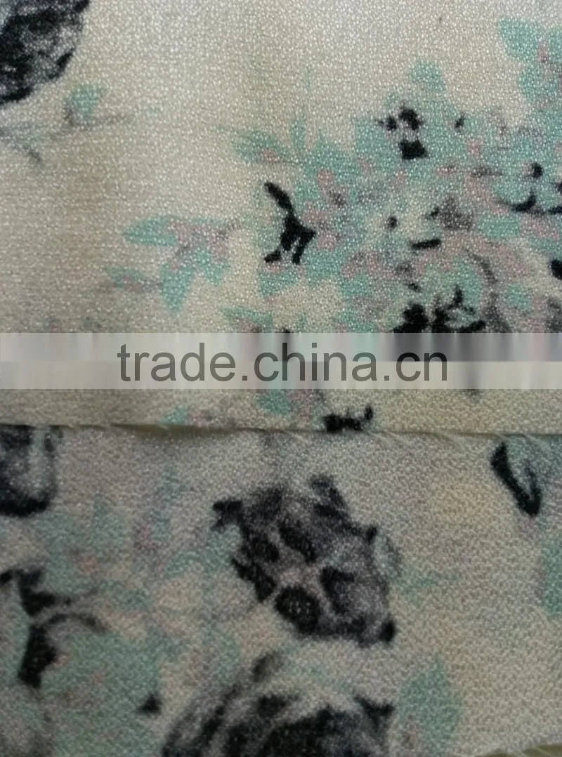 100% polyester print Bright fabric for lady dress