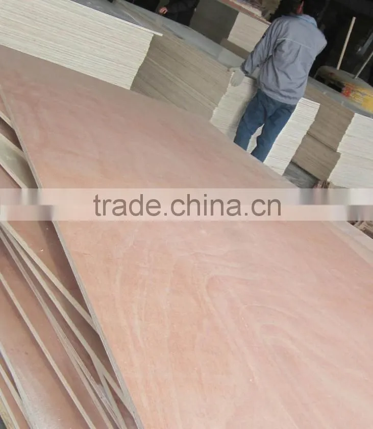 wood grain color melamine paper coated plywood for decorate