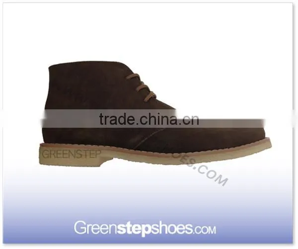 Men Real Suede Leather Prestige Chukka Boots French Blue