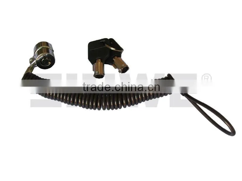 High security computer laptop spring coil lock