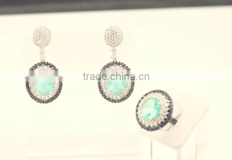 Heart flower Korean design sterling silver with micro set jewelry