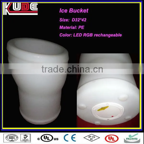 LED ice bucket for beer, large led ice bucket