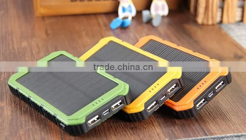 2016 new model solar power bank , universal portable solar power bank with dual output