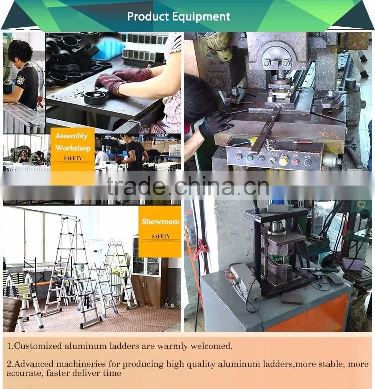 aluminum straight ladder construction ladder industrial ladder