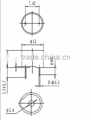 FBMB1275 A3 hot sale Chinese factory magnetical transducer 12v buzzer (FBELE)