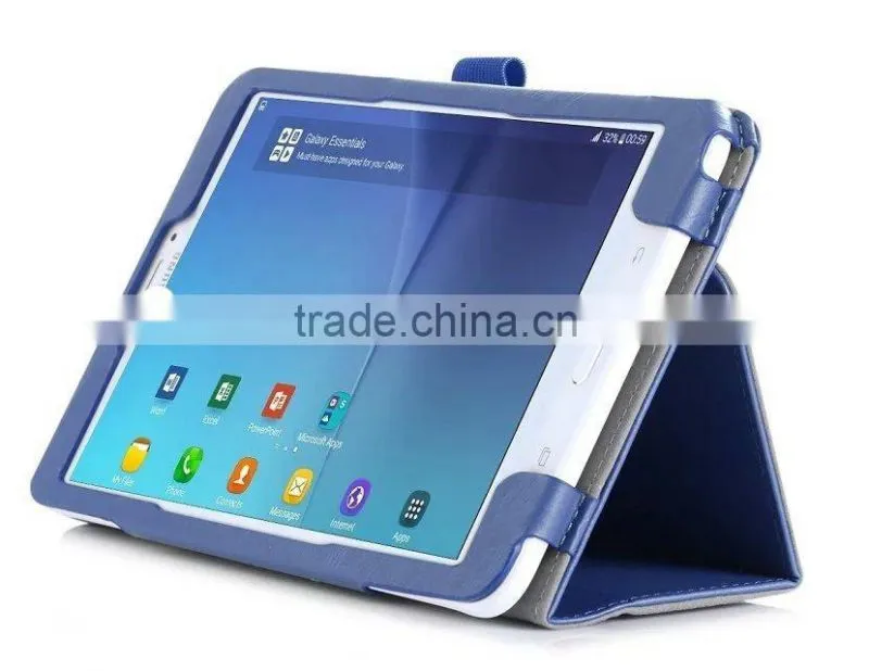 Handhold strip Classic stand PU leather flip cover case for Samsung Tab E 8.0