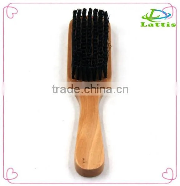 Small size travel product of wooden material boar bristle face brush With Strong Handle