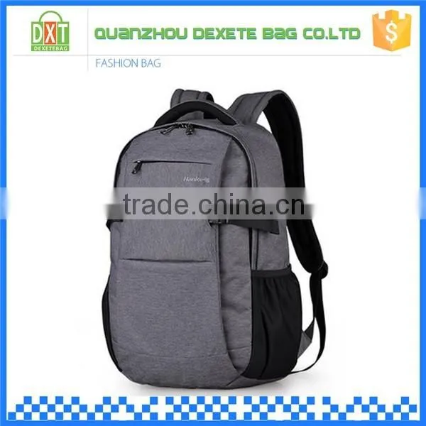 Fashion men plain large capacity waterproof polyester backpack wholesaler