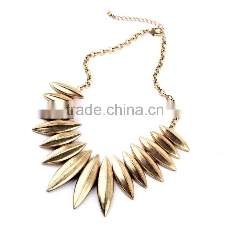 OEM/ODM Manufacture 2016 Vintage Leaf Pendant Necklace