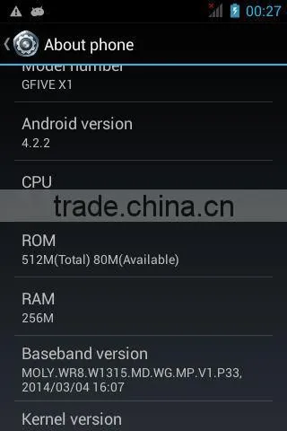 New Product 3.5 Inch GFIVE X1 Smartphone OS Android 4.2 CPU MTK6572 Dual Core 1.2GHz Support GPS , 3G