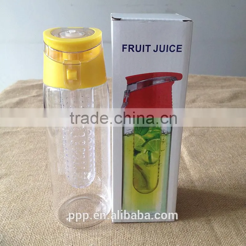 plastic water bottle with fruit infuser