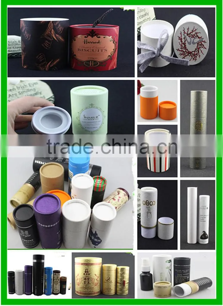 Recyclable recycled paper tube packaging kraft roundness paper box