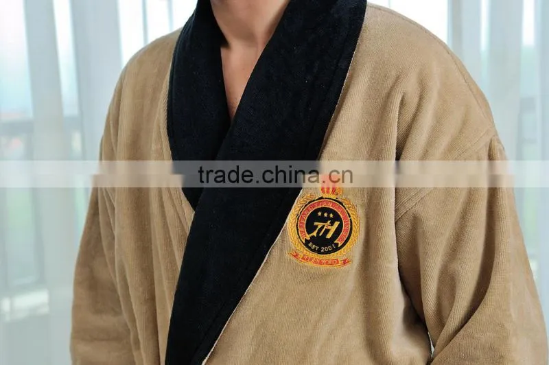 Microfiber Mens Bahtrobe with Stain Border