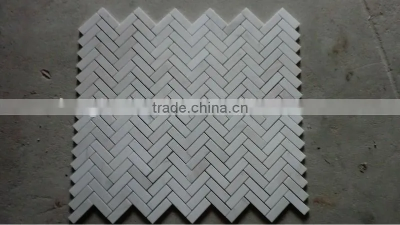 white cream marble mosaic 30x30 for bathroom