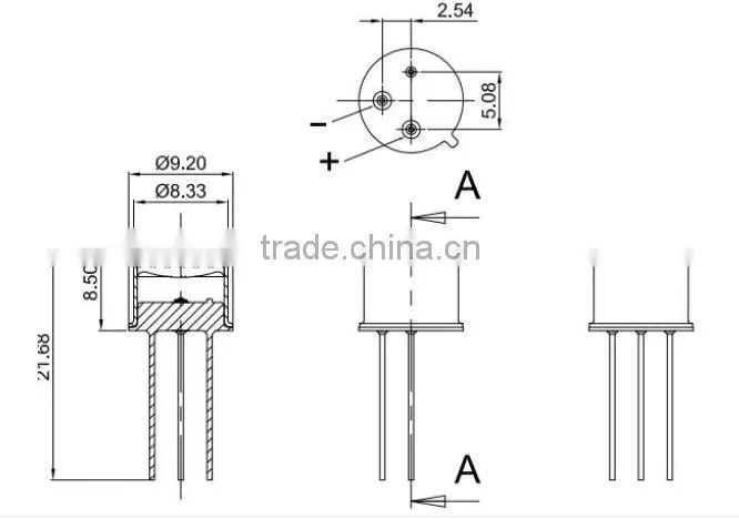 DUVxxx-S-TO39X-x led Traditional TO39 support
