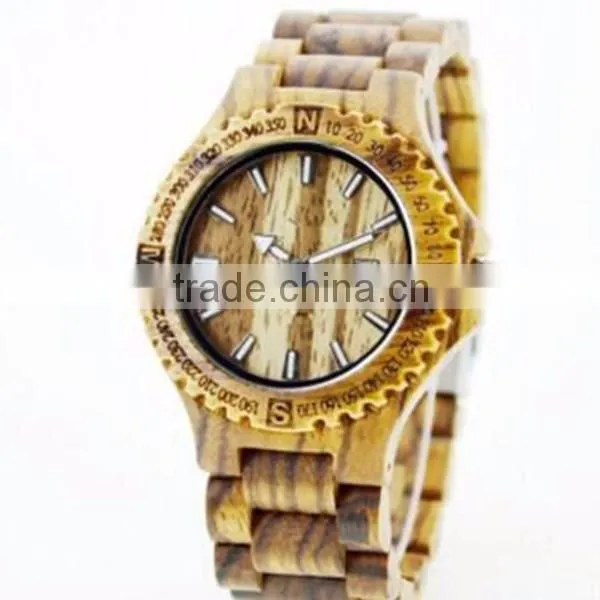 Eco-friendly Zebra wood watch with customer 's design logo