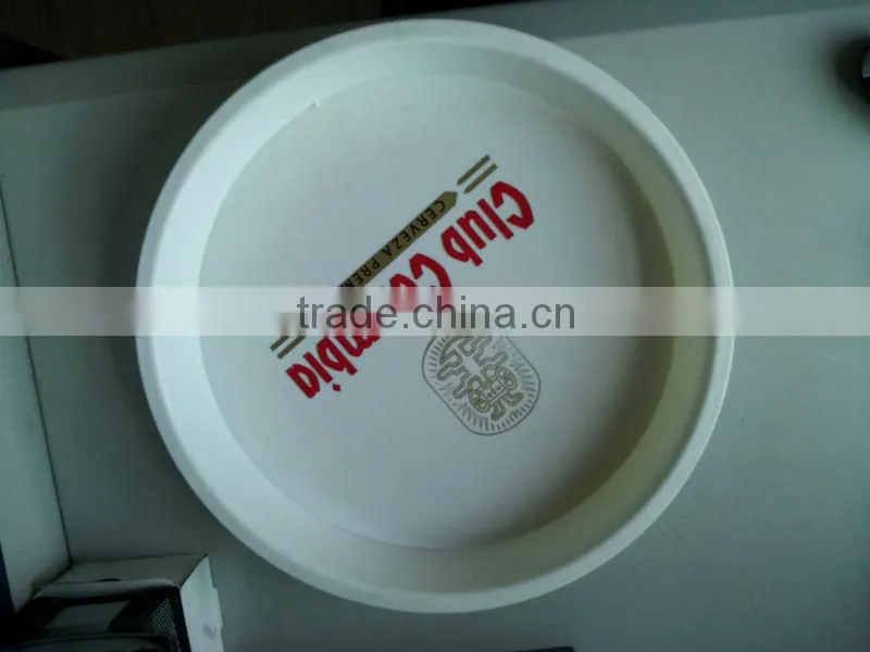 pastic non-slip custom black plastic plate for food serving