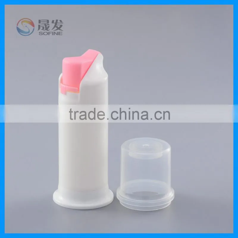 60g Empty plastic airless pump toothpaste bottle