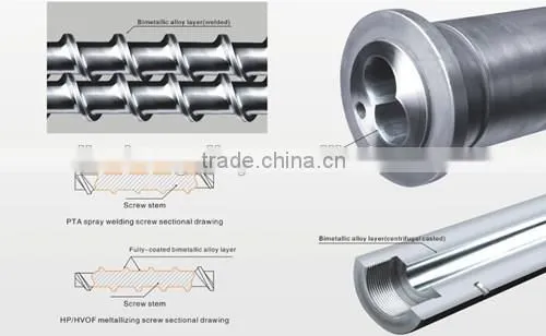 JS-ALLOY 38CrMoAlA single extruder screw barrel as customer design