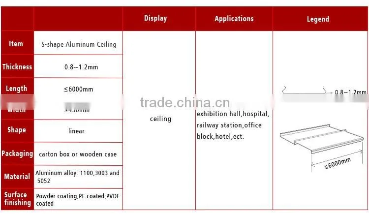 2016 new office ceiling system aluminum linear metal ceiling