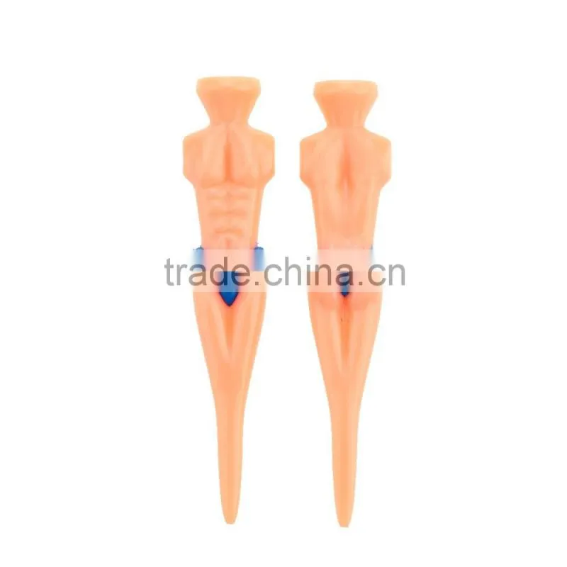 6Pcs 80mm Novel Bikini Male Golf Tees Male Model Golf Tees Divot Tools
