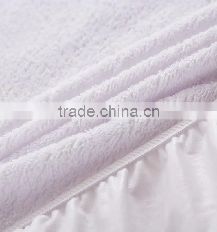 Wholesale Wool Polar Fleece Waterproof PVC Film Hospital Bed Mattress Cover