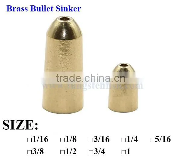 Wholesale Top quality Brass Bullet Sinker fishing tackle sinker