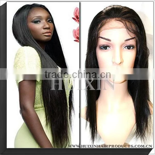 Factory Price Wholesale Human Hair Wigs Italian Yaki Full Lace Wig for Black Women