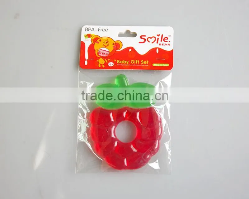 Eco-friendly baby products apple shape baby water filled teether
