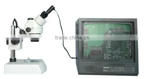 AM10-350-P wide view field PAL system video microscope camera equipped with bigger sizes sensor and relay lens