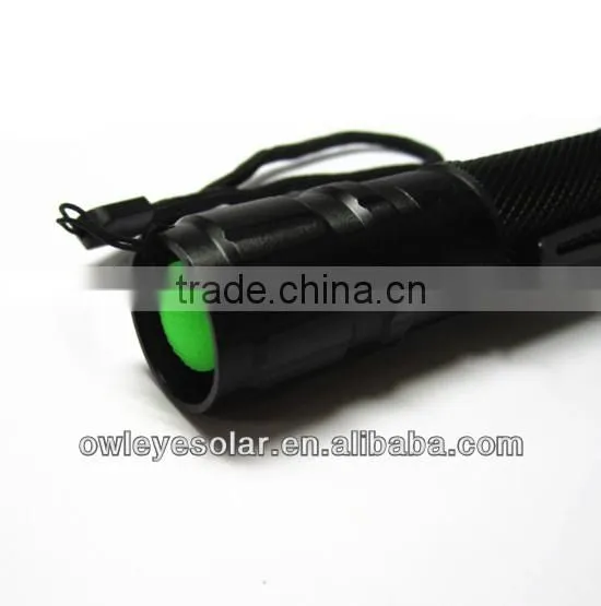 flashlight torch with 2pcs Li-ion batteries and long range