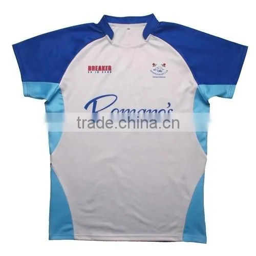 Blue Color Any Style Logo Man Team Rugby Sportswear Jersey Uniform