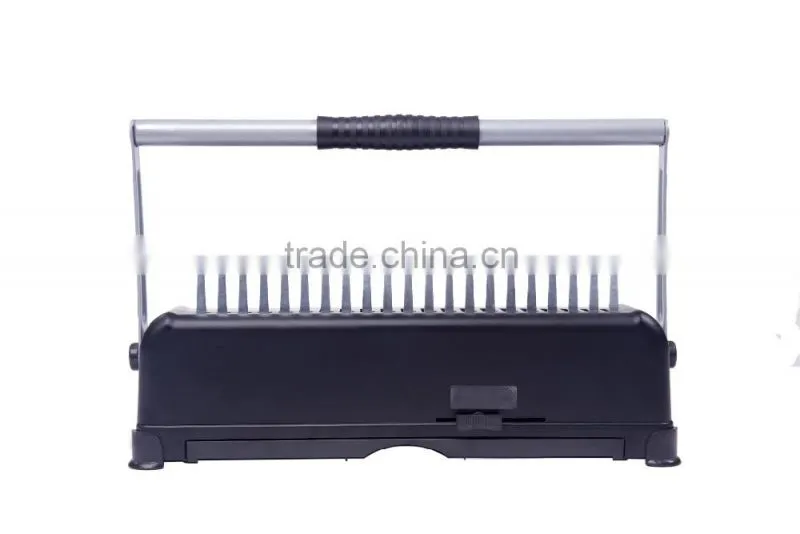 Manual paper hole making and binding machine