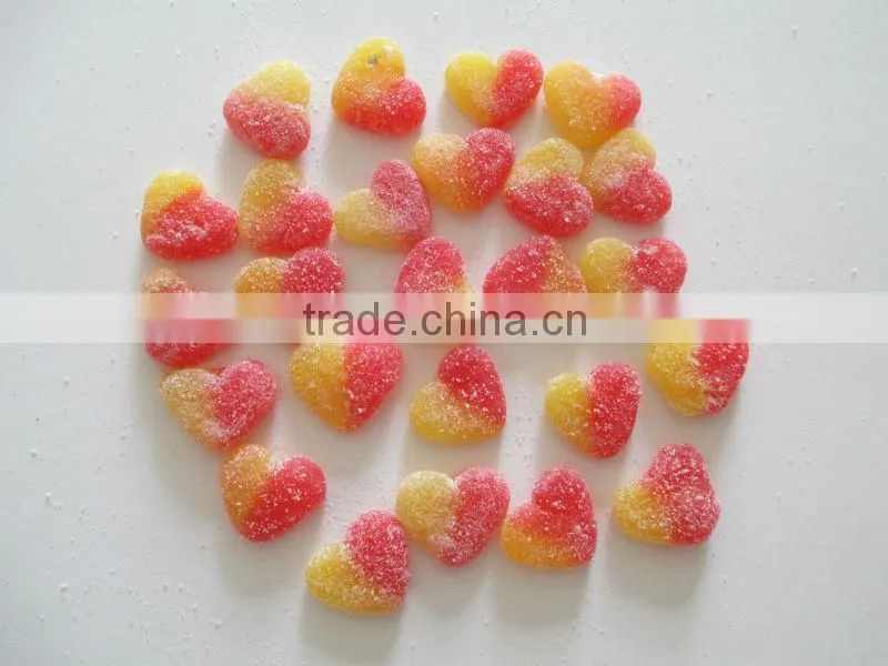 Suger coated soft fruit juice jelly candy