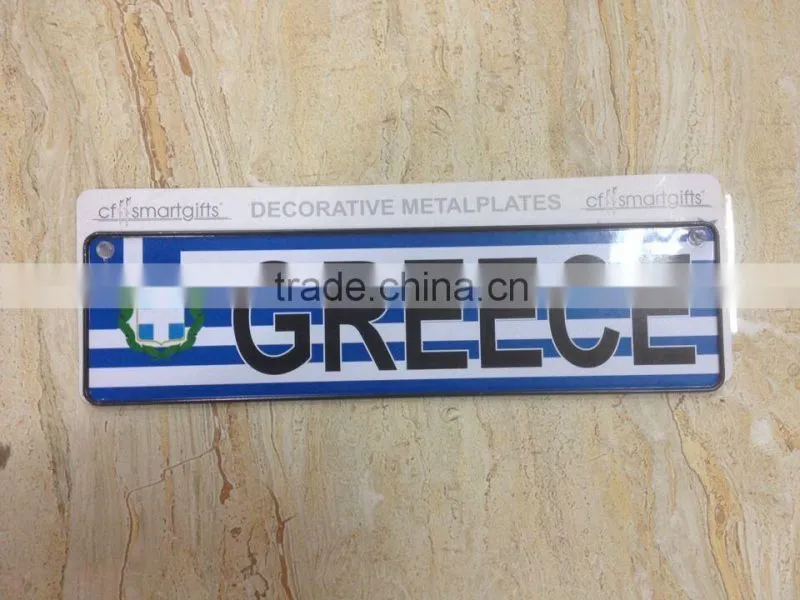 3D cheap custom hot slae rolled edge embossed metal tin plate sign
