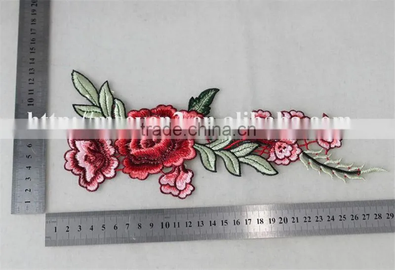 pretty as picture rose embroidery printing patch for chinese style straight skirt