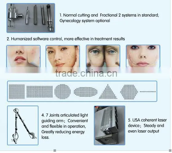 High quality fractional co2 laser for acne scar removal and vagina tighting