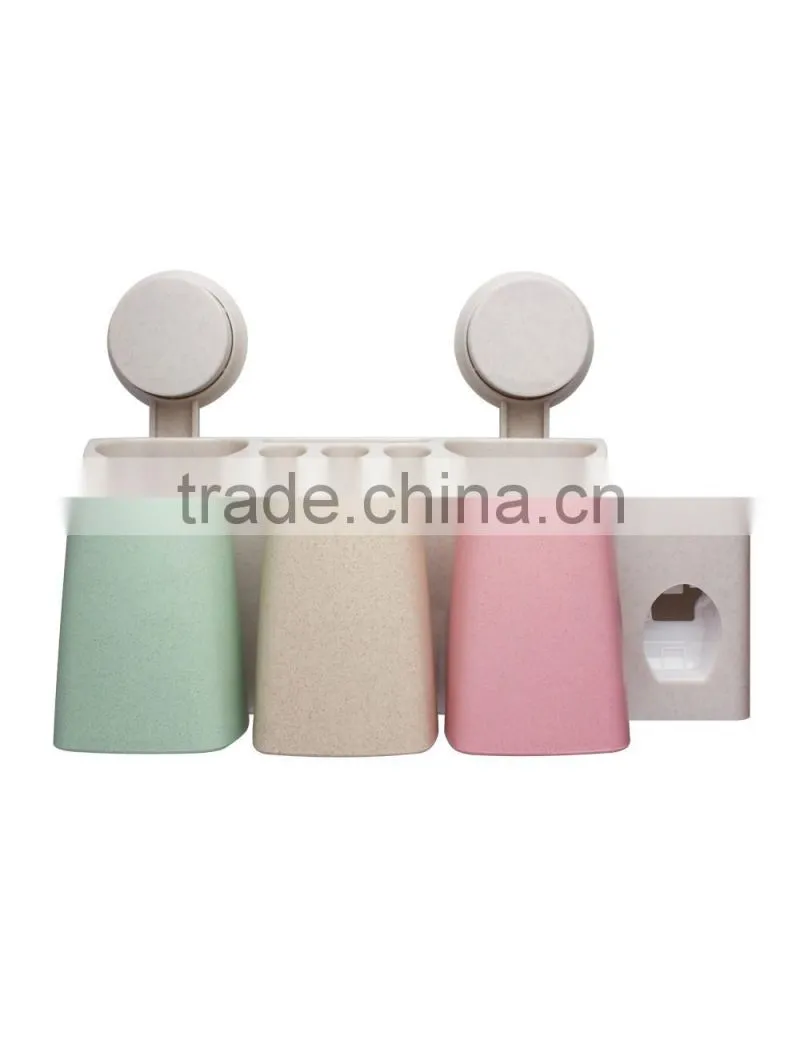 Toothpaste Dispenser Toothpaste Holder Wall Mounted Dustproof Automatic Toothbrush Holder