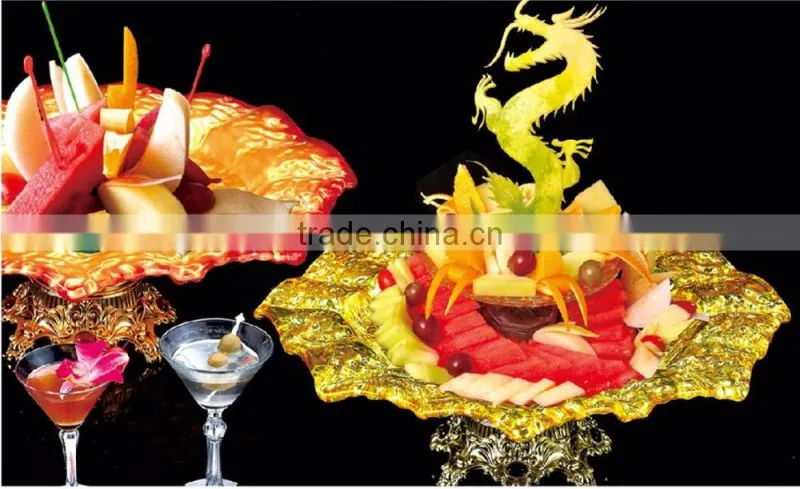 cheap plastic colorful fruit plate with holder