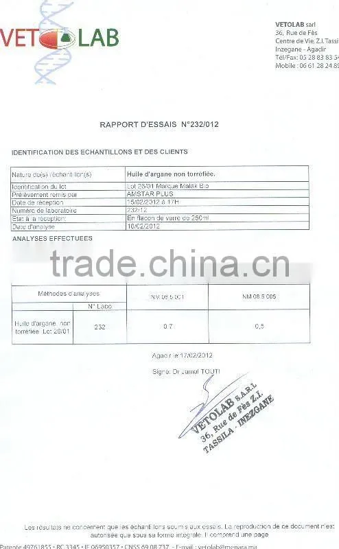 Argan oil wholesale
