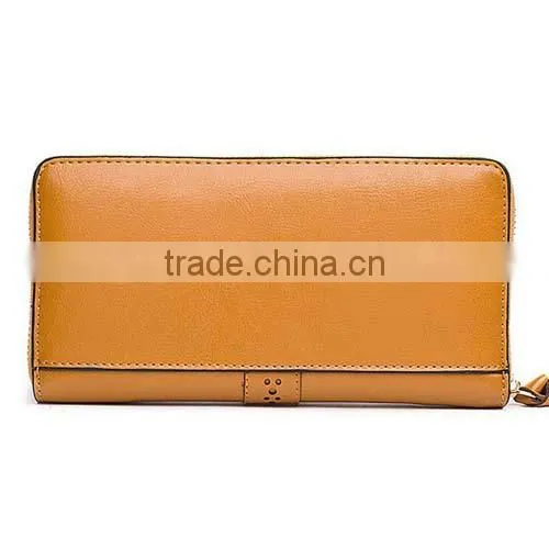 Women Lady New Designer Oil Wax Free Leather Wallet (BCN014)