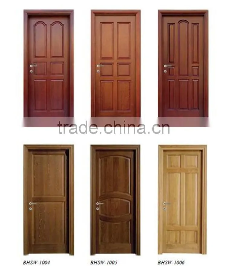 china plain solid wood doors interior simple wood door design with glass