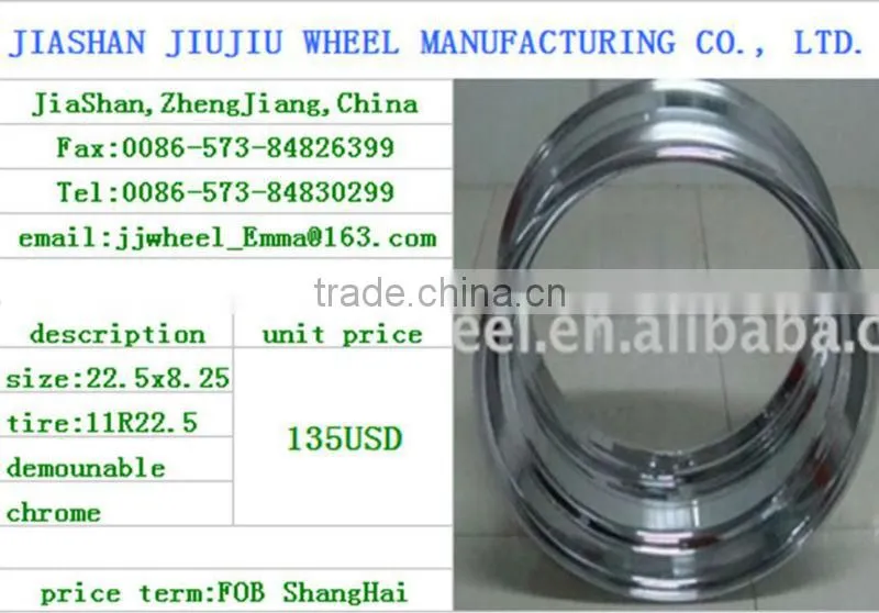 Steel Demounable 19.5x6.75 Jiujiu Wheel Rim