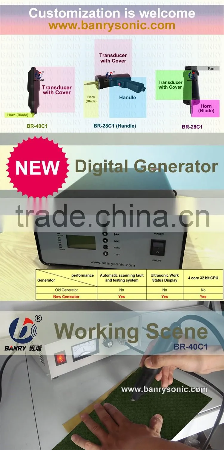 BANRY Ultrasonic Non-woven fabric cutting knife blade