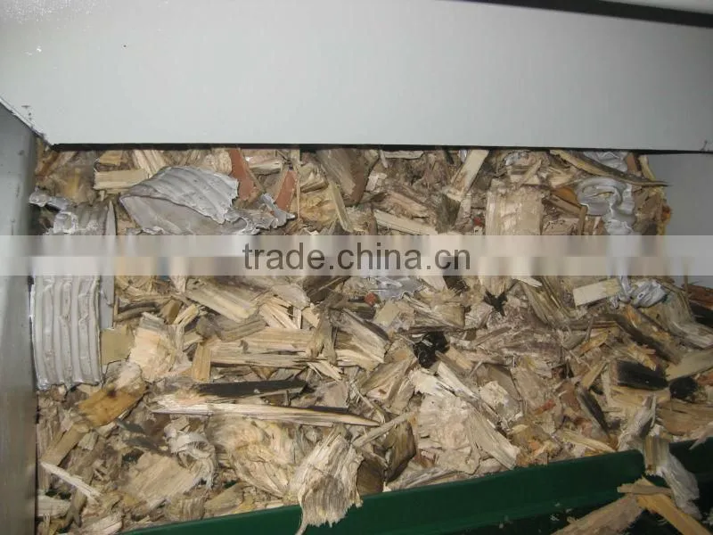 wood and plastic double shaft shredder